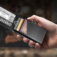 Dompet Minimalis Lipat Dua Anti RFID dengan Kancing Logam, Slot Uang, Jendela ID, Kantong Depan untuk Kartu Kredit - Ukuran Pendek, Cocok untuk Hadiah