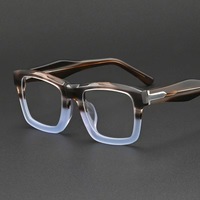 Vente en gros directe usine : Monture de lunettes de vue unisexe haut de gamme en fibre d'acétate, nouveau style rétro, avec plaque de monture, Wood Store Rating