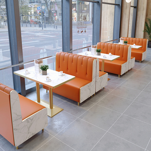 Sillas de Mármol <span class=keywords><strong>para</strong></span> Cafetería y Restaurante, Juego de Mesa de Comedor, Asientos de Cabina, Sofás, Bancos, <span class=keywords><strong>Muebles</strong></span>, Sillas - Product Image 5