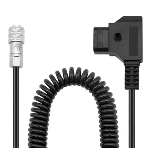 D-Tap to BMPCC 4K/6K Coiled Power Cable Compatible with Blackmagic Pocket Cinema Camera 4K/6K Gold Mount V Mount Battery