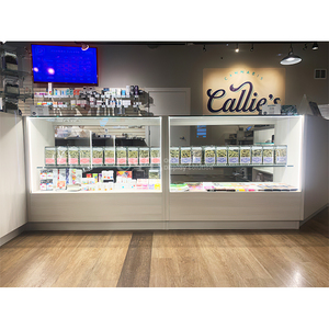 Multi-Tier tầng hiển thị trường hợp cửa hàng bán lẻ Kính truy cập với màu RGB ánh sáng khói cửa hàng kính trưng bày - Product Image 6