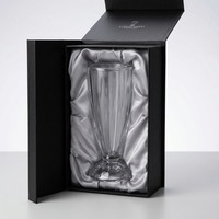 Vaso de Vidrio Transparente con Diseño Moderno, Apto para Alimentos y Lavavajillas, con Base, para Fiestas y Bares, Cristal