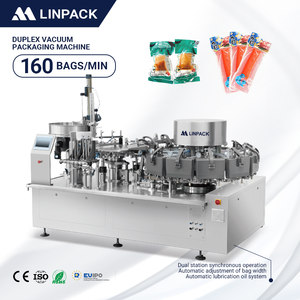 LINPACK Dual Station Synchronous Operation Mechanical High Efficiency Premade Pouch Vacuum Packaging Machine Full Automatic - Product Image 1