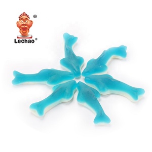 Bonbons en gros pour enfants, bonbons gélifiés halal en forme <span class=keywords><strong>de</strong></span> <span class=keywords><strong>poisson</strong></span> bleu, saveur fruitée, moelleux et sucrés, en sachet <span class=keywords><strong>de</strong></span> 1 kg - Product Image 6