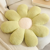 Coussin en peluche brodé motif tournesol et marguerite, en forme de fleur à pétales, pour chaise de bureau et sol, anti-stress pour étudiants, type ours