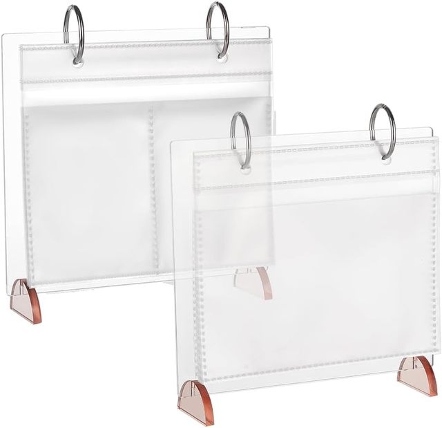 Acrylic Photos AlbumTabletop Flip Calendar-Style Photo Frame Clear Inner Pages Photo Albums 34/68 Pockets for Instax Mini Film