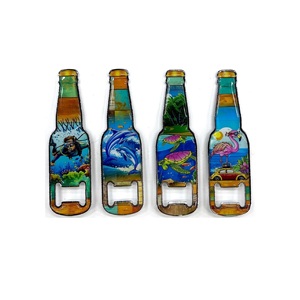 Creative Wood Kitchen <b>Accessories</b> Fridge Magnet Beer Bottle Opener Party Gifts for Home Use <b>Beach</b> Favors Punta Cana Dom Party - Product Image 3