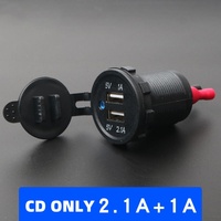 Chargeur de voiture universel en acier inoxydable, charge rapide, double interface USB, modification de voiture, interrupteur en métal flamboyant