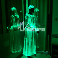 Vente flash : Thobe Abaya en fibre optique lumineuse, tenue de mode pour homme et femme, costume de fête et de festival