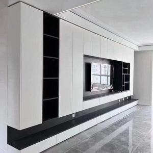 Modern Simple Living Room Furniture Custom-made Sliding Door <b>TV</b> Stand with <b>LED</b> <b>Light</b> Storage <b>TV</b> Cabinet for Home Use - Product Image 1