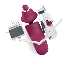 Unité dentaire économique chinoise coussin en cuir chaise de dentiste Double fauteuil chaise dentaire chaise dentaire avec lampe à LED