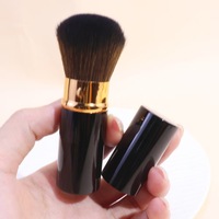 Pinceau de maquillage rétractable personnalisé à poils synthétiques pour poudre libre, blush et cosmétiques visage