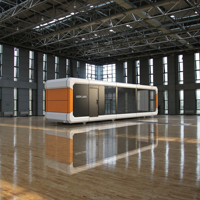 Capsule spatiale préfabriquée édition sombre, maison modulaire compacte, hôtel-resort, pod, cabine conteneur portable, bureau moderne