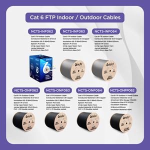 Cable Ethernet de Alta Velocidad NCTS Cat6 FTP Twisted Pair 4P 23AWG CCA para Interiores, 40Gbps, Resistente, para Router de Juegos - Product Image 3