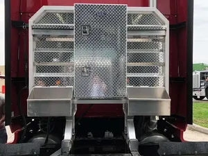 공장 도매 68 \ "X 80 \" 트럭 액세서리 미니 금고 및 2 체인 행거가있는 평판 트레일러 택시 두통 랙 - Product Image 6