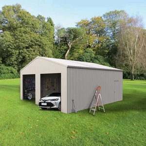 DMS201912 Garage double préfabriqué <span class=keywords><strong>en</strong></span> métal galvanisé robuste, imperméable, facile à assembler, kits d'atelier <span class=keywords><strong>en</strong></span> acier - Product Image 3