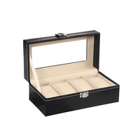 Vente en gros d'emballage cadeau en cuir PU de luxe à la mode 6/12/20/24 bits boîte à bijoux pour montre