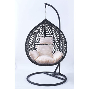 Hot Sales Popular Metal Traditional Hanging Cushion Beach Swings Yellow <strong>Small</strong> Moon Premium Two Seat Garden <strong>Egg</strong> <strong>Chair</strong> Outdoor - Product Image 2