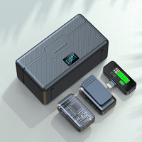 Kit micro cravate sans fil professionnel avec lumières LED, suppression du bruit et étui de recharge sans fil inclus pour le streaming mobile et l'enregistrement