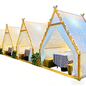 Pine <b>Tent</b> Triangular Camping <b>Tent</b> 3m X 3m <b>Single</b> Layer Rainproof Outdoor Use For 6-8 Persons Four Seasons - Product Image 5