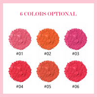 Palette de fards à joues 6 couleurs, maquillage cosmétique, Logo personnalisé, poudre végétalienne pressée à haute teneur en pigments, Offre Spéciale