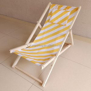 Tumbona plegable de madera maciza, silla de playa impresa con logotipo personalizado para cubierta de piscina, portátil de ocio y para hoteles y parques - Product Image 2