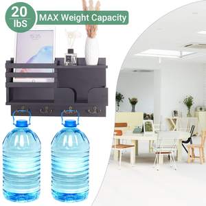 <span class=keywords><strong>Porte</strong></span>-clé <span class=keywords><strong>mural</strong></span> avec aimant magnétique, 5 crochets décoratifs pour la maison - Product Image 5