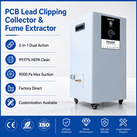 Extracteur de fumée de soudure et collecteur de fils de circuit imprimé haute pression KNOKOO FES220F pour ligne d'assemblage DIP anti-court-circuit