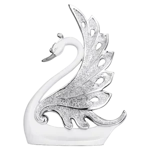 Holiday celebration home decor craft custom resin ornament sweet couple swan sculpture statue