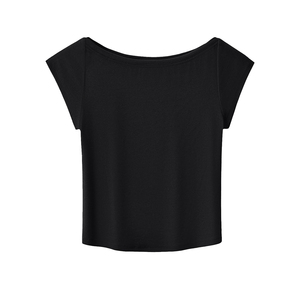 T-shirt court pour femme, style streetwear décontracté, coupe ajustée, en jersey de coton/élasthanne, tricoté, brodé, avec logo personnalisé, style Spice Girls - Product Image 5