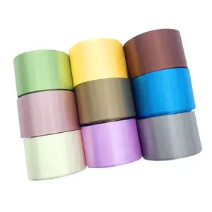 E-sihirli toptan 196 renkler çift taraflı 100% Polyester şerit özel Logo şerit düğün dekorasyon için 38mm hediye şerit