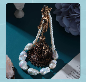 <span class=keywords><strong>Collana</strong></span> di <span class=keywords><strong>Perle</strong></span> d'Acqua Dolce Barocche <span class=keywords><strong>Grandi</strong></span> 17-18mm, Gioielli Originali Retrò di Alta Qualità, Vendita Calda - Product Image 5