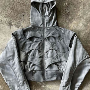 Лоскутная хлопковая толстовка с капюшоном, 100% - Product Image 5