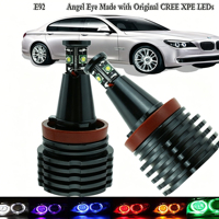 Modèle populaire adapté aux feux Angel Eyes de voiture E92 20W 40W 60W, cercles LED Angel Eye E92