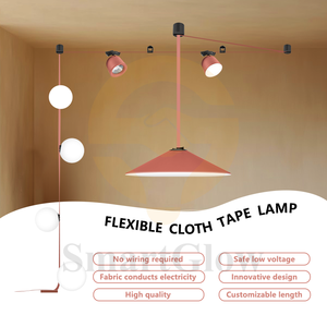 Design <span class=keywords><strong>italiano</strong></span> DC48V LED pista flessibile illuminazione soggiorno ristorante Cafe Bar COB LED flessibile cintura intrecciata luci - Product Image 6