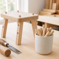 Chevilles en bois cannelées, connecteurs en bois naturel, chevilles pour l'assemblage d'accessoires de meubles