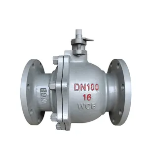 ANSI150 DN100 PN16 4 Inch WCB Double Flange Type 2 Way 2pcs Flange Ball Valve With Manual Operate