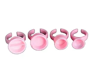 Tappi usa e getta anello rosa tatuaggio tazza di inchiostro per donna uomo tatuaggio forniture per aghi accessori trucco strumenti per tatuaggi