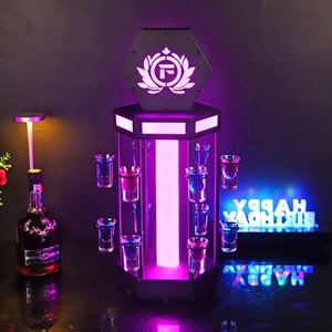 X987 KTV Bar Night Club hierro anticaída Led luminoso cóctel espiral portavasos 12 agujeros portavasos - Product Image 3