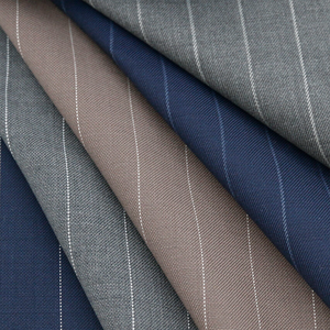 ผ้าสูทลายทางผสมขนสัตว์เนื้อละเอียดพิเศษ 50% ขนสัตว์ 50% โพลีเอสเตอร์ ผ้าขนสัตว์เมอริโนผสมโพลีเอสเตอร์สำหรับชุดสูทผู้ชาย เหมาะสำหรับทุกฤดูกาล - Product Image 5