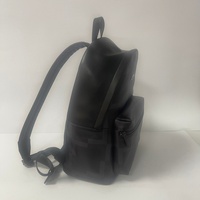 Sac à dos pour ordinateur portable en cuir PU, imperméable, avec doublure en nylon, grand sac de voyage noir tendance pour hommes et femmes, sac à dos d'école pour ordinateur