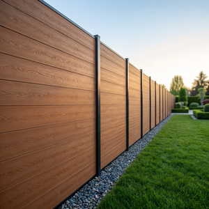 Clôture <span class=keywords><strong>de</strong></span> <span class=keywords><strong>jardin</strong></span> <span class=keywords><strong>en</strong></span> WPC, design découpé au laser, hauteur 6 pieds, imperméable, anti-rongeurs, écrans d'intimité, verre trempé, service <span class=keywords><strong>de</strong></span> modélisation <span class=keywords><strong>3D</strong></span> inclus - Product Image 3