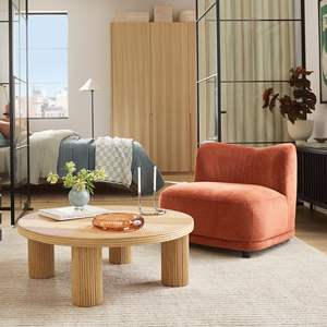 Nordique moderne minimaliste Orange velours canapé doux loisirs chaise paresseuse pour bureau à domicile salon chambre <span class=keywords><strong>Villa</strong></span> - Product Image 4