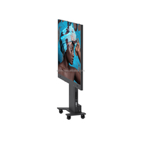Écran LED mobile pliable Premium 108/135 pouces pour salle de conférence, mur vidéo LED mobile intérieur pour réunions en ascenseur