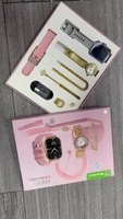 Montre connectée 2,01 pouces, coffret cadeau, suivi du sommeil, Bluetooth, bracelet en gel de silice, IP67, entièrement sertie de diamants, montre dorée pour femmes, ensemble de bijoux A58 Plus