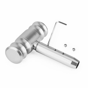 Aluminium Alloy Car Gear <b>Shift</b> <b>Knob</b> T Shape Ergonomic Silver With 3 Screws And 1 Wrench - Product Image 1