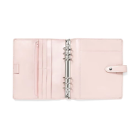 Carnet de notes en cuir PU personnalisé A5 A6 6 anneaux reliure thermique agenda de travail à spirale planificateur avec enveloppes à monnaie taille B5 A4