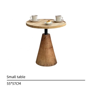 Wabi Sabi Style Small Side <strong>Table</strong> <strong>Round</strong> Coffee <strong>Table</strong> Solid Wood Modern Coffee <strong>Table</strong> For Living Room - Product Image 6