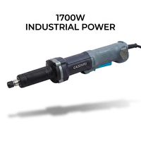 Meuleuse droite industrielle 1700W, 6 vitesses variables, robuste, électrique, mandrin 6mm, corps d'outil seul, vente en gros