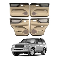 Accessoires de voiture YBJ, panneau de porte beige pour Land Cruiser 1990-1998, 4 portes, FJ100, beige gris, PVC, remplacement du cuir, panneau de porte LC100